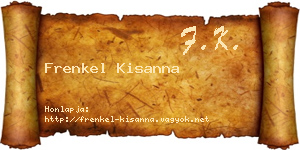 Frenkel Kisanna névjegykártya